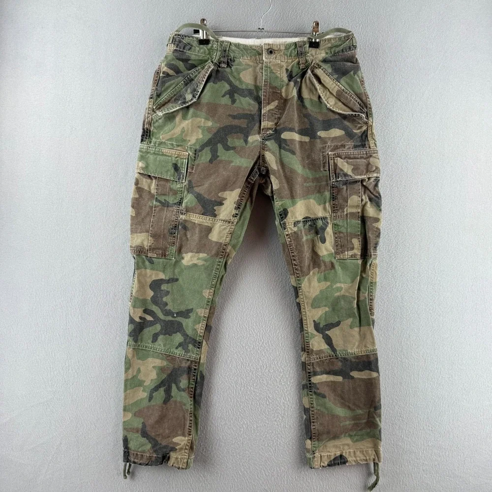 Polo Ralph Lauren Pants Mens 32x30 (Fits 32x26) Military Camo Cargo Slim Fit